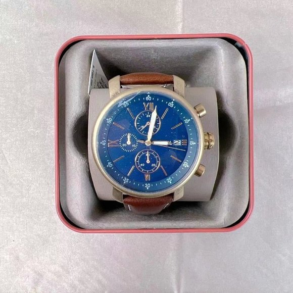 Fossil BQ2099 Rhett Chronograph Brown Leather Watch